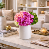 AFM 150-1 Magenta Orchid & Blush Rose Modern Cylinder Vase Floral Arrangement