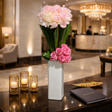 AFM 150-2 Blush Peony & Rose Tall Vase Arrangement w/ Same Day Flower Delivery, Miami