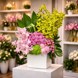 AFV 500-1 Luxury Orchid, Rose & Hydrangea Floral Arrangement Same Day Delivery Miami