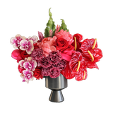 AFG 300-1 Modern Anthurium & Orchid Art Floral Arrangement