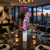 AFV 300-6 Purple Liatris & Phalaenopsis Orchid Vertical Floral Arrangement w/ Same Day Flower Delivery, Miami
